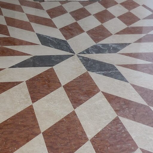 #FLOORS #MARBLES   RED ASIAGO AND WHITE BOTTICINO     info@marmivanti.it