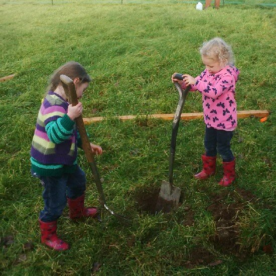 A family with 4 acres of smallholding land