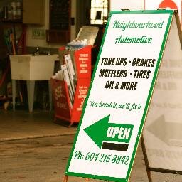 Neighbourhood Automotive specializes in BRAKES, MUFFLERS, EXHAUST, SHOCKS, TUNE-UPS AND MORE!! Located in the heart of Vancouver East Village. Call or stop by!!