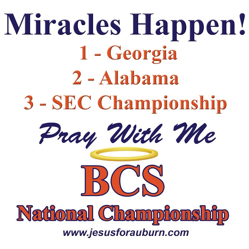 Jesusforauburn's profile picture. Jesus For Auburn!  We have him on our side to win BCS National Championship. Visit http://t.co/wRqZRv7em4 to purchase tshirt