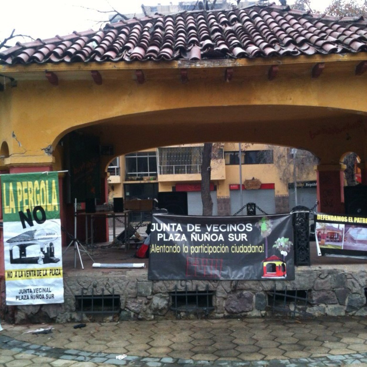 Pérgola-Odeón de la Plaza Ñuñoa, 1948.