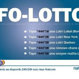 INFO-LOTTO se nouvo sevis Natcom pou tout amate Lotri yo....Nou bay rezilta lotri yo anvan - Nou bay statistik pouw ka fe kalkil ou