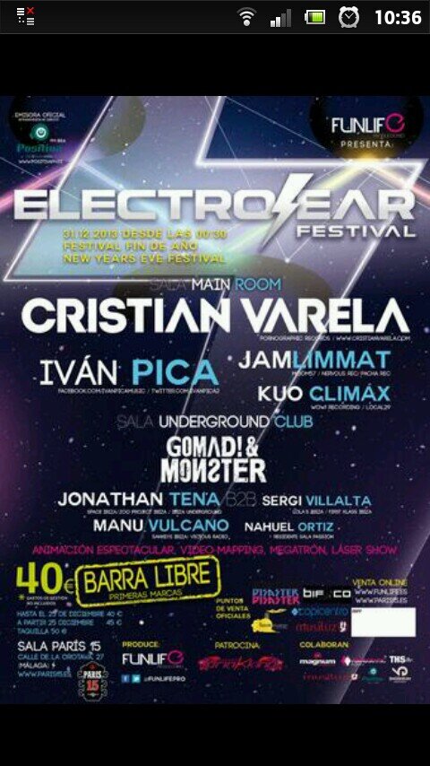 Electroyear Festival entradas aqui: 653 29 09 60