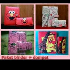 Jual binder, dompet, dan tempat pensil motif :) Binder motif : 65 ribu Dompet motif : 50 ribuTempat pensil : 25 ribuno hp : 089625472748