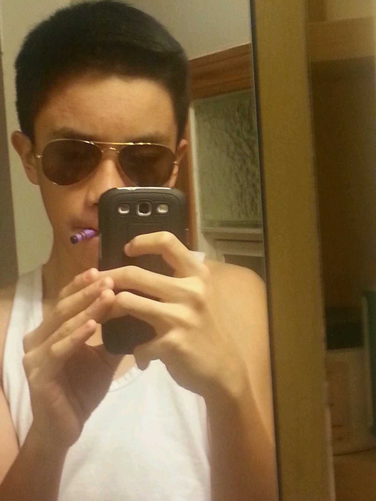 high off that purp, with my shades on