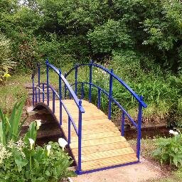 I make steel garden bridges galvanised and powder coated, Monet and Japanese designs