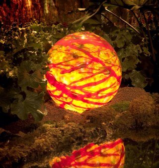 NightOrbs glass globes brings beauty, color and light to your landscape. We create for landscape designers, interior & landscape designers, private clients.