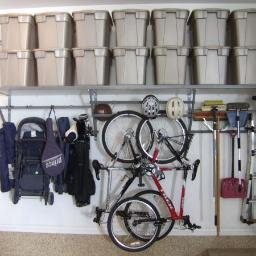 GorgeousGarage's profile picture. Gorgeous Garage provides Monkey Bars storage solution where long term storage is placed up and out of the way leaving room for more frequently used items below.