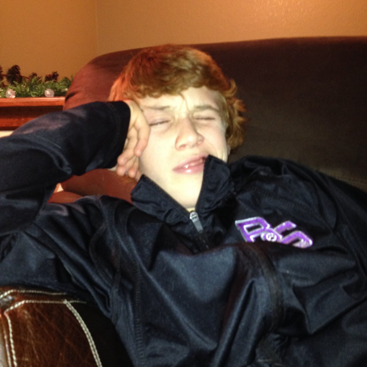Wrestler for Blue Springs High 
School