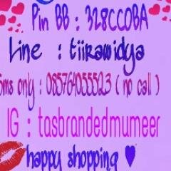 owner @tyrawidya_ reseller very wellcome☺ LINE: tiirawidya 328cc0ba , CP:085764055523 (sms only) , FB: Tyra Bag'sshop , IG : tasbrandedmumeer . happy shopping