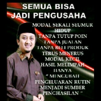 Official Team VSI Domisili KALSEL || Founder & Owner PT.VSI Ust @Yusuf_Mansur || BISNIS SEJUTA UMAT || CP 081349369666/081251738055 pin bb : 267F4F1F/261870ED