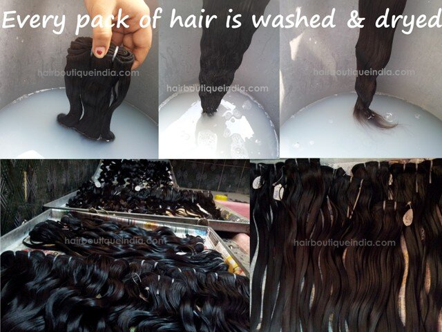 WE WASH AND MAINTAIN ALL REMY AND VIRGIN HAIR EXTENSIONS.