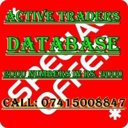 I am Equity, Commodity, Currency Trader database Provider. We filter data before giving it.Call me at 07415008847 or mail me at uniquedatabaseindia@gmail.com