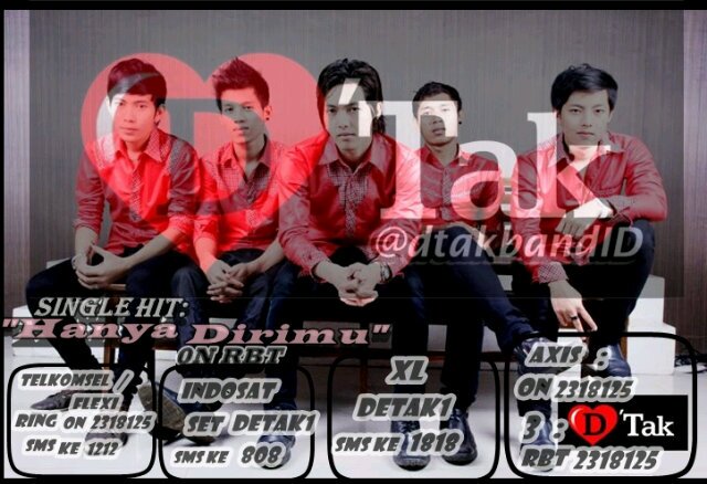 LINE: DTAKBAND • WECHAT: dtakbandID
@fondraDTAK @edwardDTAK @franggaDTAK @abellDTAK @manzDTAK 
booking band info CP/Whatssapp:081932838435