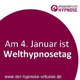 Welthypnosetag's profile picture. Welthypnosetag 04.01.2022. Jedes Jahr am 4. Januar ist Welthypnosetag. Aktuelle Infos und Events zum Welthypnosetag.