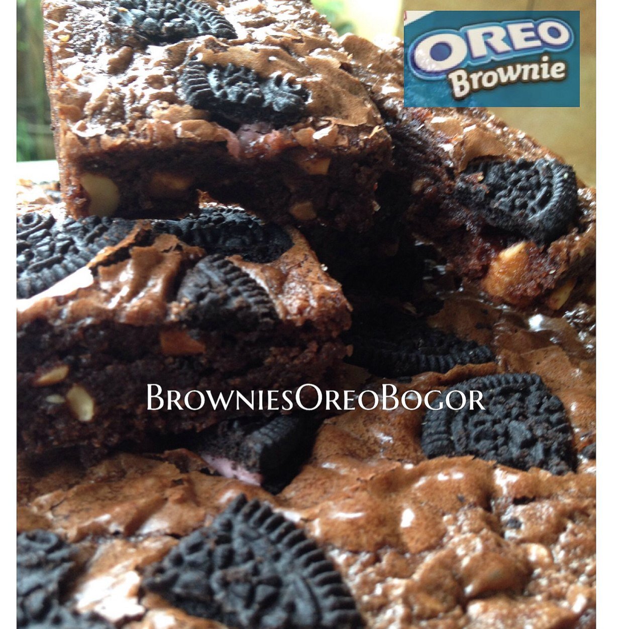 Brownies Oreo Bogor for you who loves sweet, chocolate, cashew and oreo // to order 0812 80 1200 30 (whatsapp/sms/call) 285222AD bbm