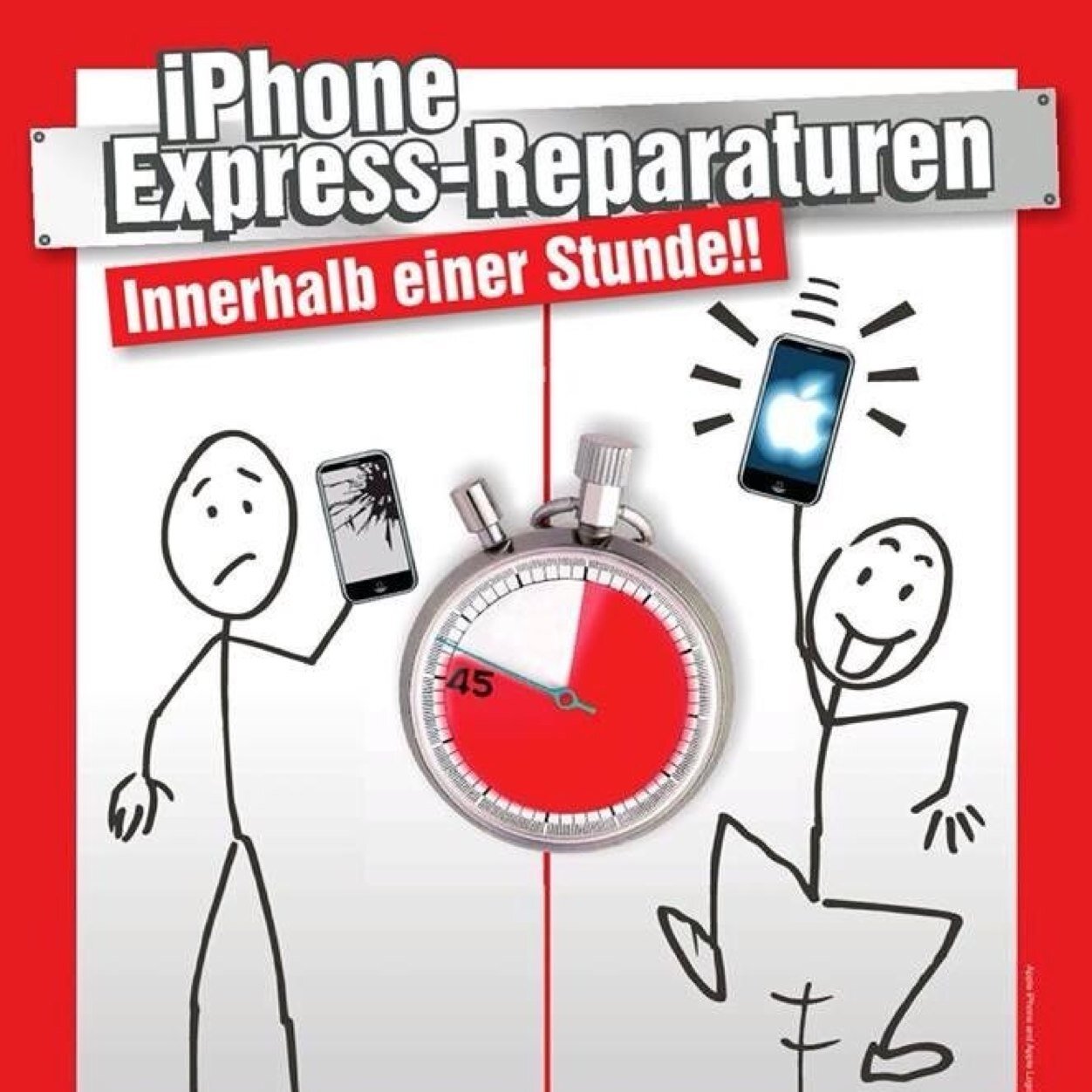 Wir reparieren dein iPhone / Smartphone innerhalb 1h