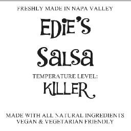 Edie's Salsa is a startup company creating a 40-year old family recipe made in the world famous Napa Valley. This salsa is vegan and vegetarian friendly.
