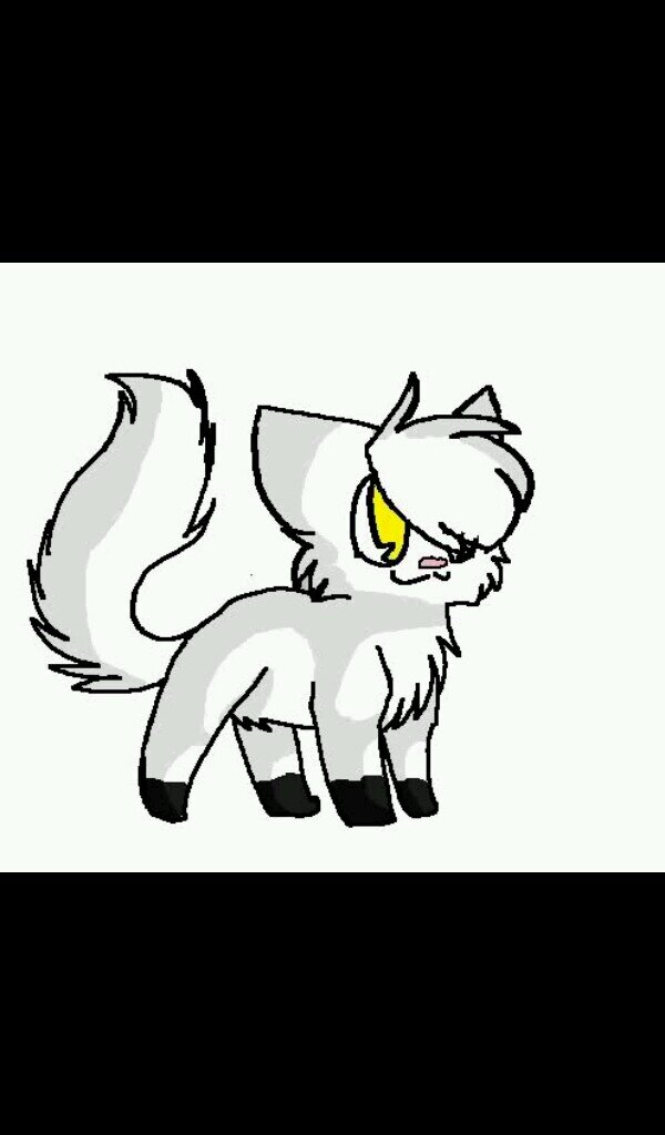 i'm Blackkit! A cute white tom with black feet and yellow eyes...{Momma:Death} {Crush:Ribbonkit} {Clan:Lightningclan} {Song:Pain}