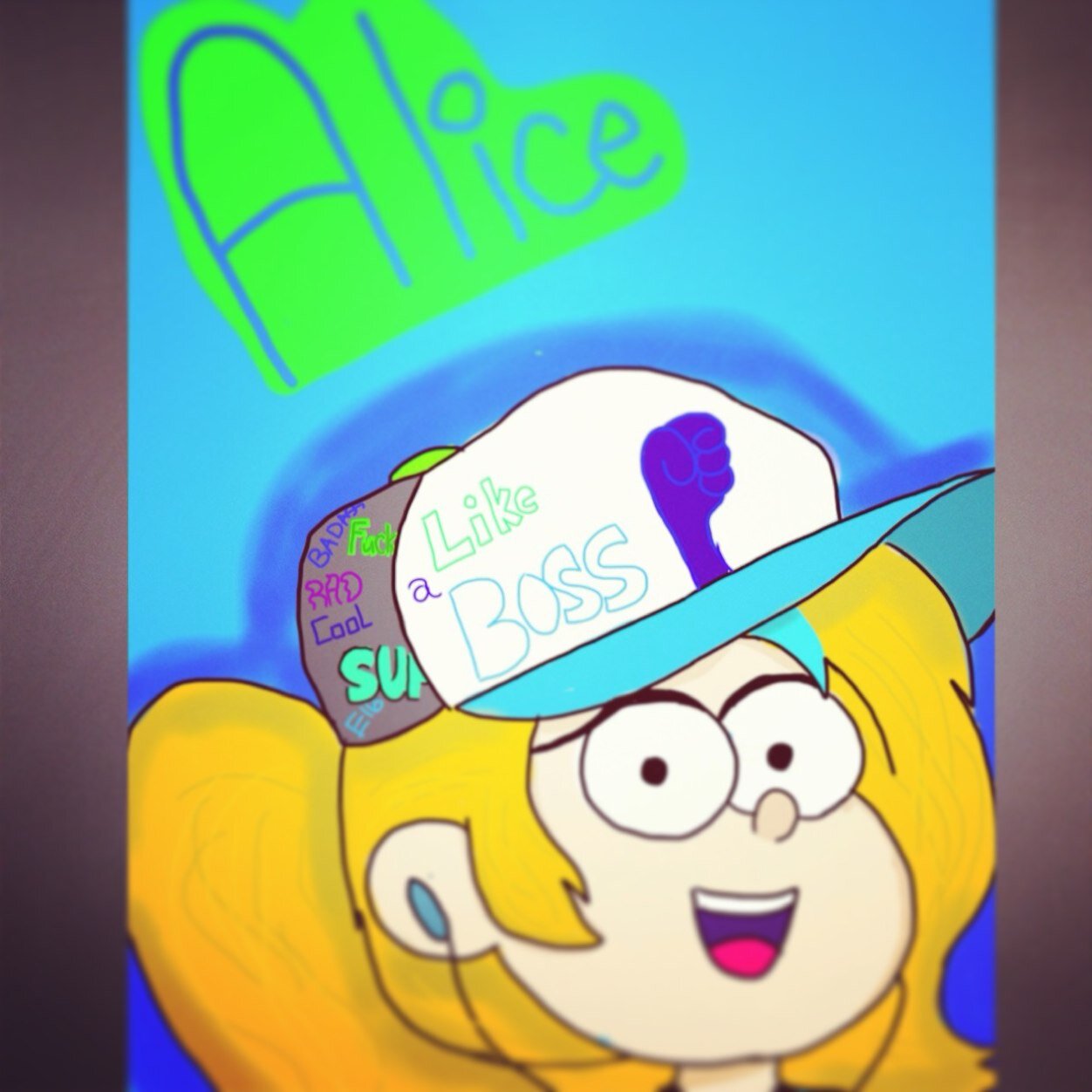Sup im alice anderwoods !! Age 16❤️mark❤️ 
I  drawing !! No edits so dont steal ! Follow me on insta :awesomegirl22115