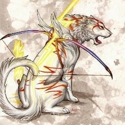 I control the thunder and lightning of the world. Fear me, for I am the only brush god who can speak Alternian. But I ship Mother Amaterasu and the warrior Oki.