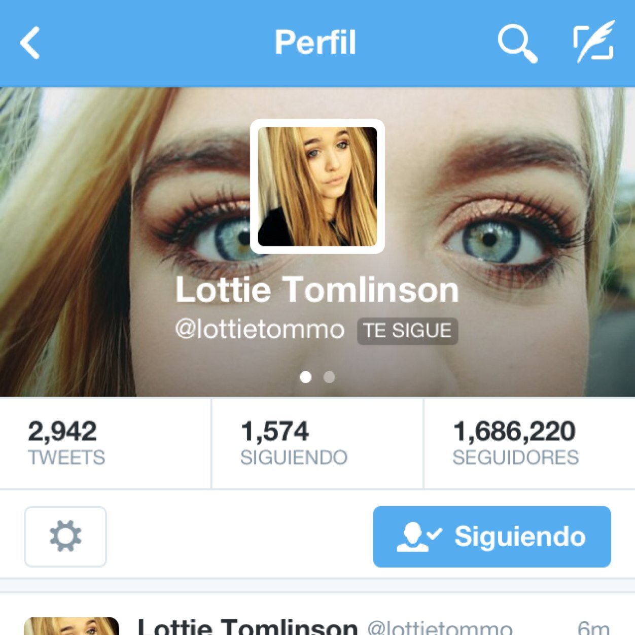 1/1/14 12:40 p.m . I have the follow Lottie Tomlinson. Thanks of following me, it means alot to me. Thanks Lottie (: