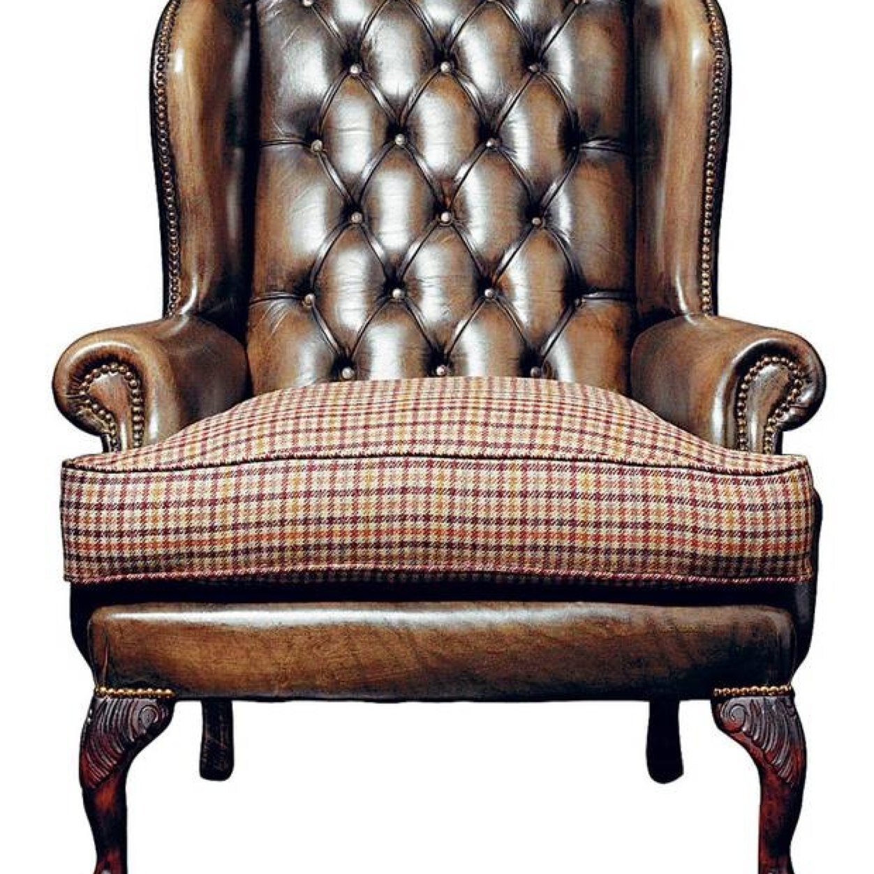 Anything in Tweed! Our Bespoke Tailors produce the latest Fashion pieces along with our Furniture Upholsterers producing Chesterfield Tweed covered Chairs.