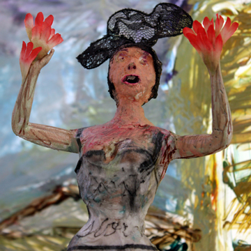 lilbirdfolkart's profile picture. artist learning to make sculpture, starting with dead dolls to create assemblage pieces of found objects, barbies, bones, wire, old fence posts.