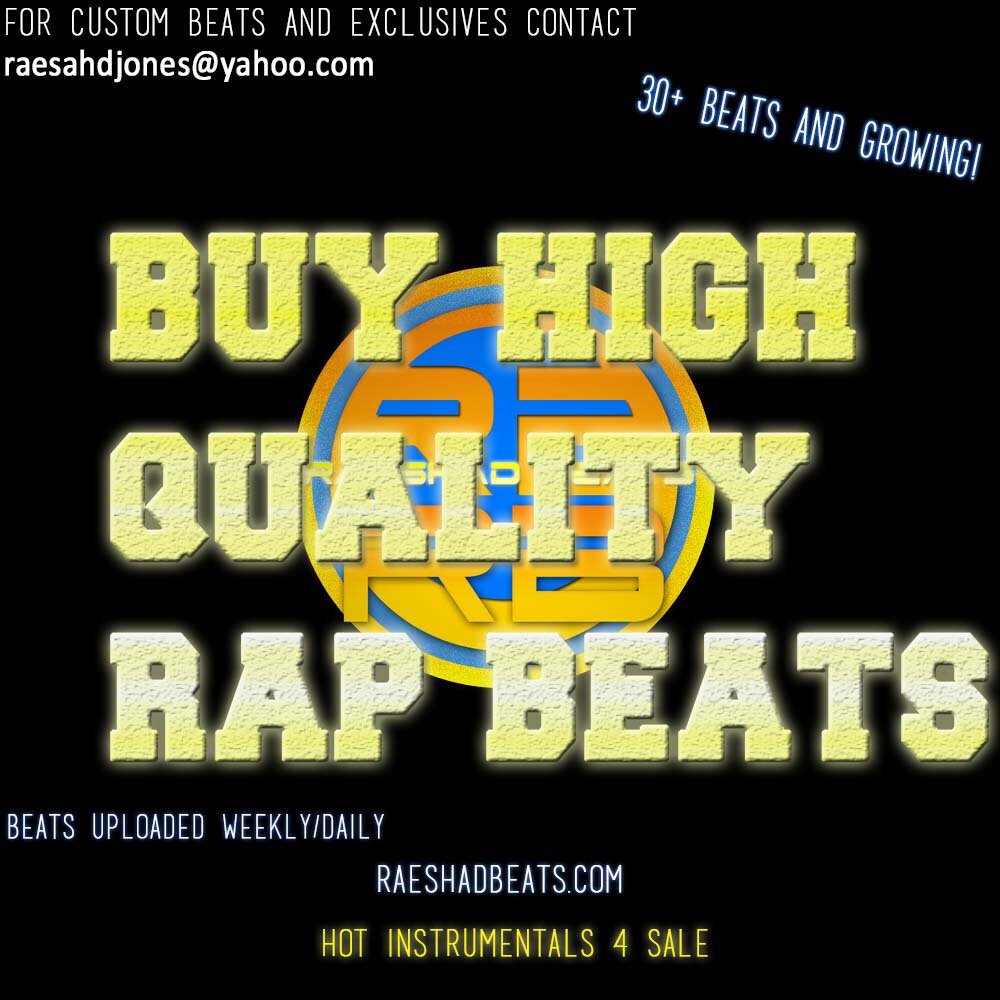 Official PROMO Page for Producer @RaeshadJones -- Be sure to Follow him. BUY RAP BEATS BELOW CONTACT raeshadjones@yahoo.com for Exclusive Rights & CUSTOMS!