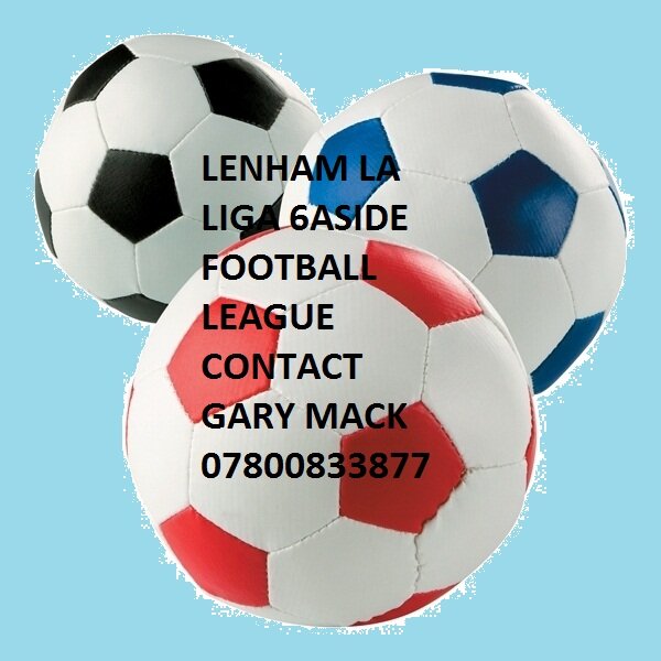 6aside football monday nights swadelands school lenham me17 2ll to enter your team contact gaz ASAP  on 07800833877 or email lenhamlaliga@live.co.uk