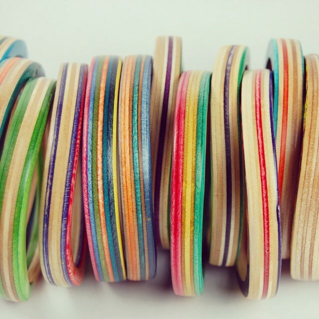 Recycled Skateboard Jewelry