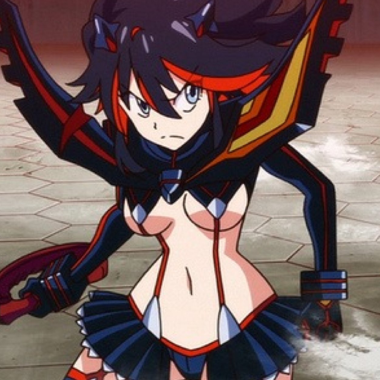 [17|Student at Honnouji Academy|Weapon A giant pair of scissors] I'm Ryuko, my father was murdered, now I am searching for reasons. I will fight anyone to know!