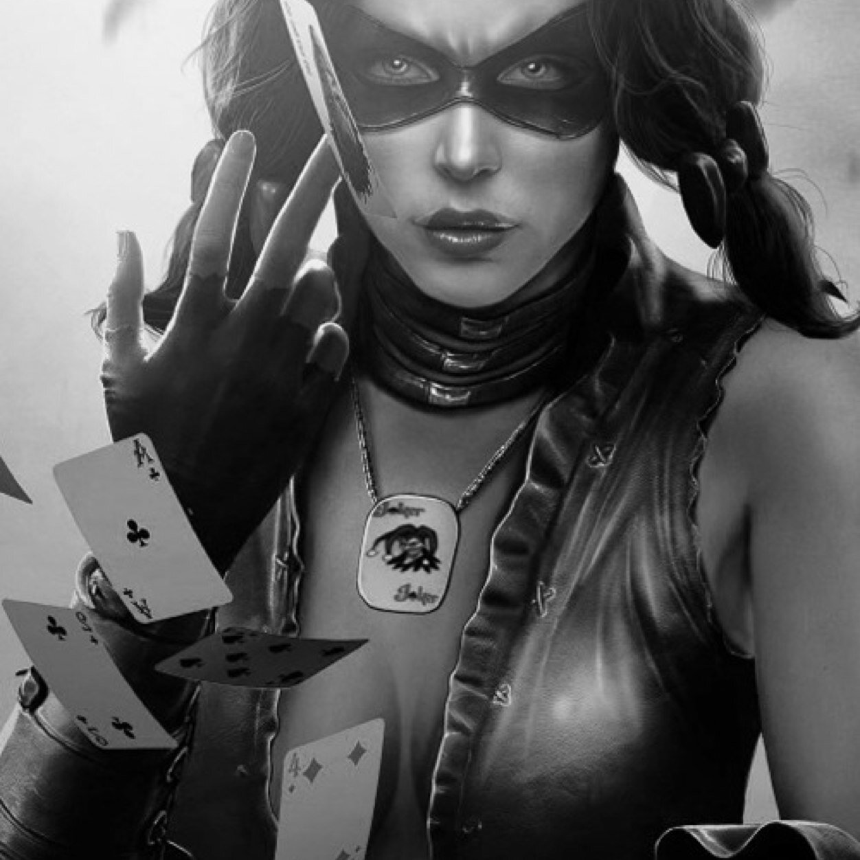 Oh?.. Heya! I don' suppose y've seen: Mr. J?.. No?.. Awe. Rats! Oh.. I know.. Batsy probably 'as 'im, right? I swear; I'll kill 'im! Batman; stay outta th'way..