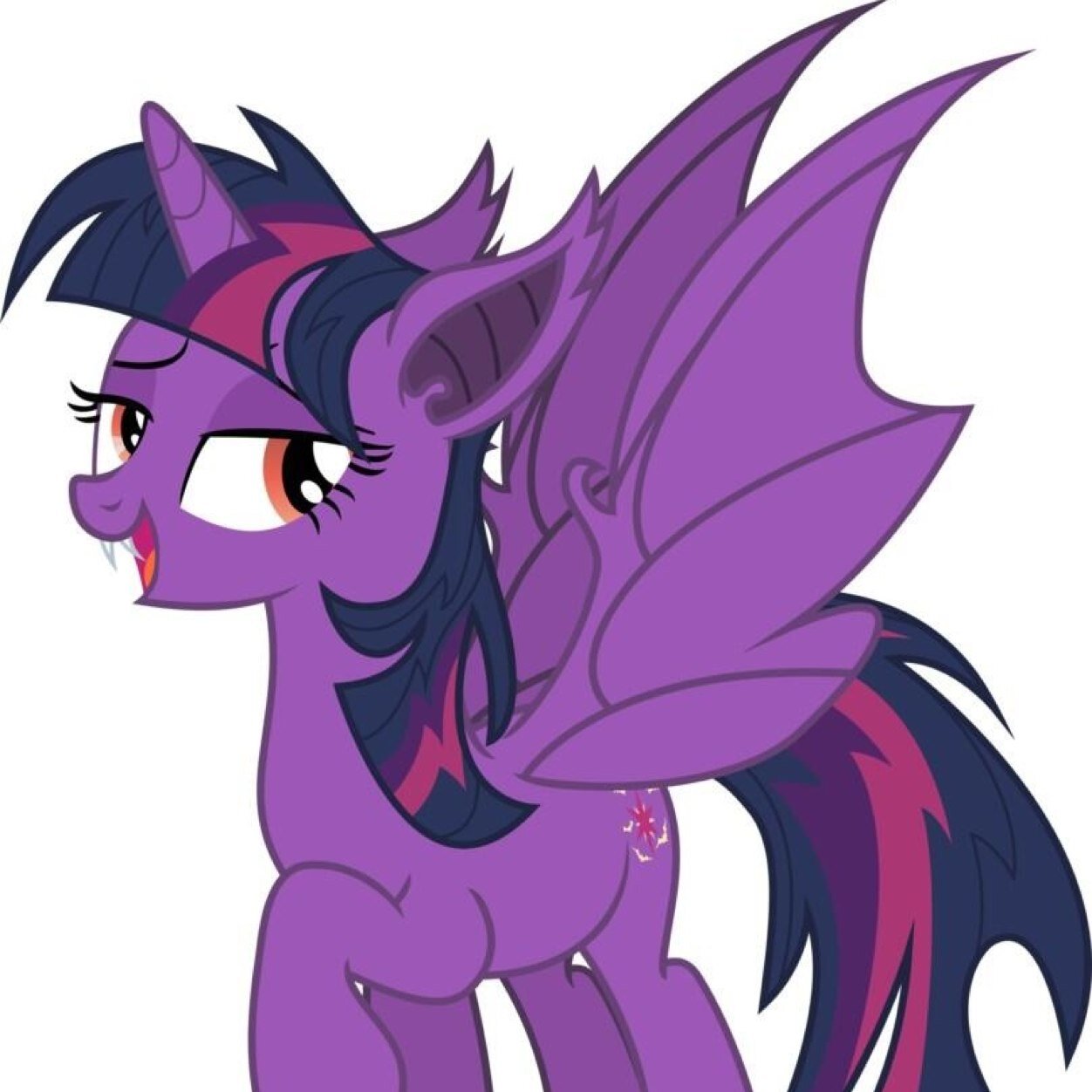 Scree! Princess Bat Pony studying the magic of fruits and friendship. Bat form of @mlp_Twilight.