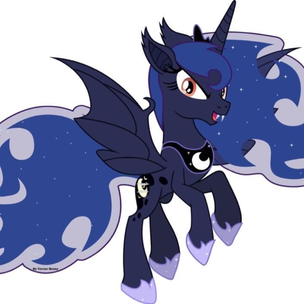 The Princess of the night! Making sure you face your fears at night. Bat form of @mlp_Luna.