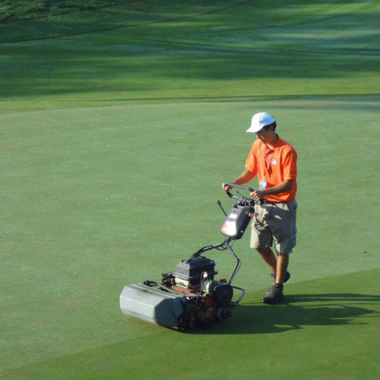 Michael Joyce, Assistant Greenkeeper at Moortown Golf Club, Leeds, West Yorkshire, England