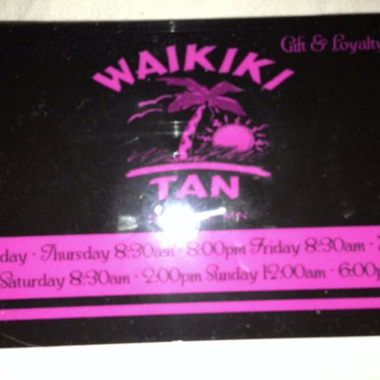 We are located in Milaca MN  Waikiki has 6 lay down beds, 1 stand up and 1 spray tan booth. No appointments open 7 days a week! Like us on facebook.