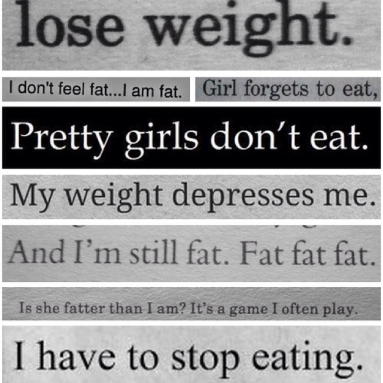 Yeah. Im a depressed teenage girl who thinks like an anorexic with bulimic actions. Days clean 0