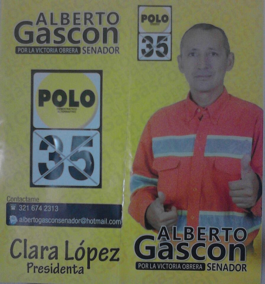 Candidato al Senado.... Por la victoria obrera y una pensión minera alcanzable.