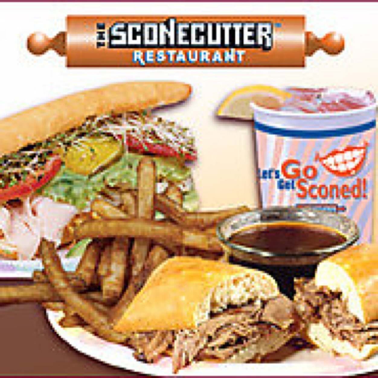 Lets go get Sconed! Come eat some yummy food at the Sconecutter in West Jordan UT. 2590 W. 9000 S.