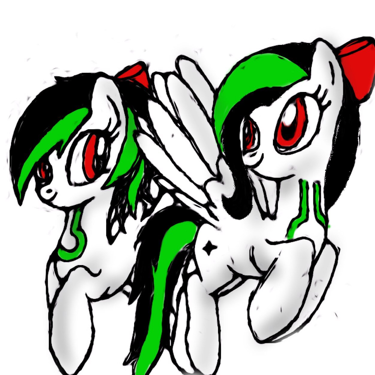 MLP_NegaAndPosi's profile picture. Both: We're twins.. but opposites
Plus: I'm Plus and she's..
Minus: Minus...