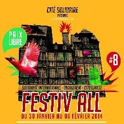 Le Festiv'All 2014 aura lieu du 30 janvier au 06 février.
7 soirées avec une quinzaine d'artistes sont à l'affiche. 
Concerts // Théatre // Expo // Conférence