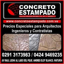 Empresa dedicada a la Ejecución,  Fabricación de Moldes y Productos para Concreto Estampado Contacto: +58 (0291) 3173983.  CM: @venezolanaweb