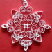 Elegant, handmade, quilled filigree paper snowflake ornaments