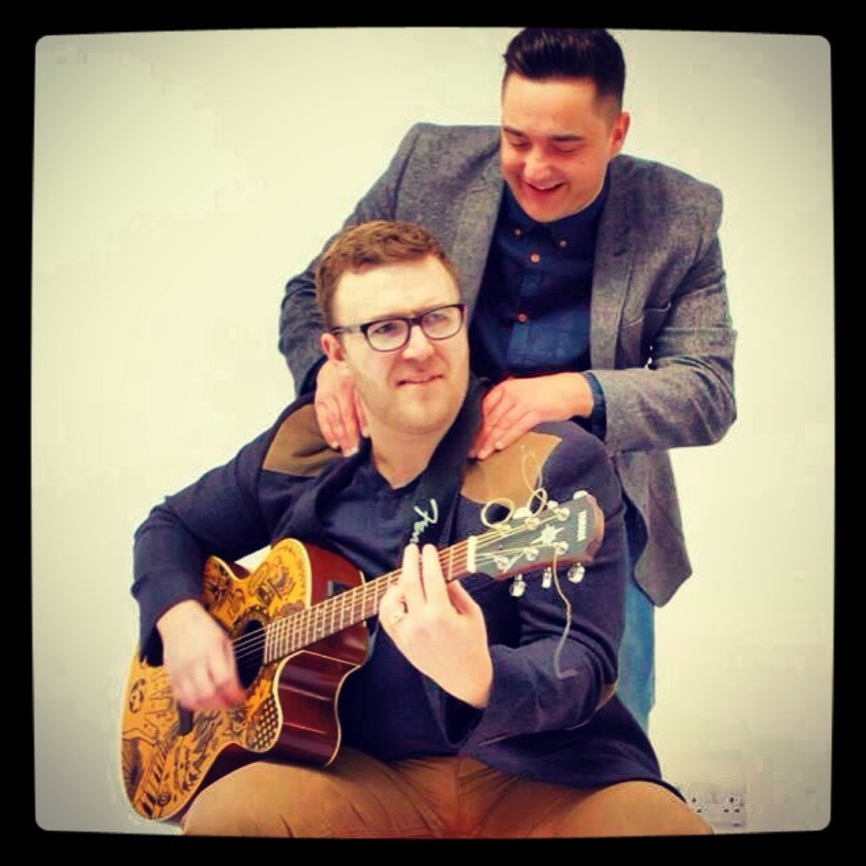 TLB are Sean Barber & Mark Collins. We’ve been writing & performing our own music for years & finally got together to create the unique sound of Two Little Boys