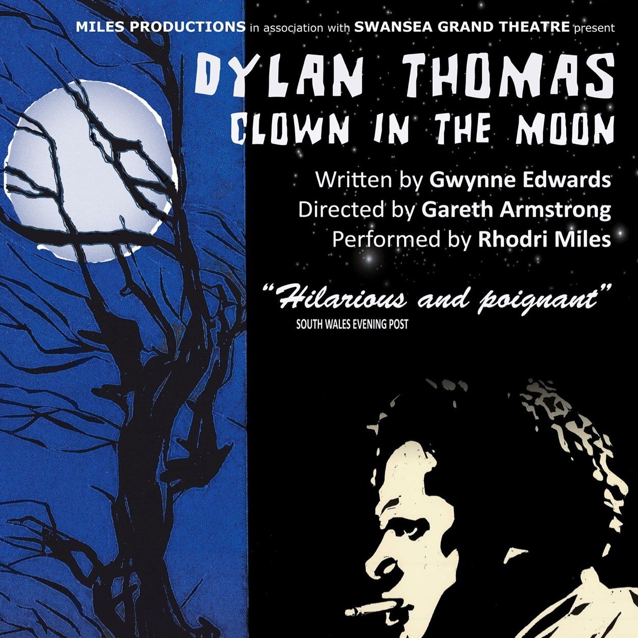 Touring one man show portraying Dylan Thomas' life, performed by award winning actor @RhodriMiles. Tour starts Feb 2014!