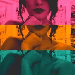 a girl with kaleidoscope eyes.