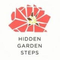 Ceramic-tiled staircase (Aileen Barr/Colette Crutcher) & public gardens in San Francisco's Inner Sunset District, on 16th Ave. between Kirkham & Lawton streets