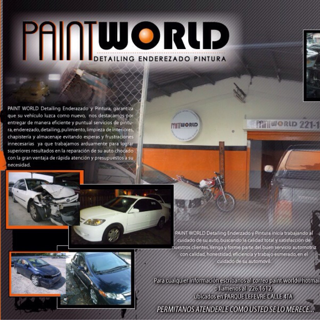 TALLER DE PINTURA EXPRESS CON LAS MAS AVANZADAS TECNICAS PARA LA REPARACION Y PINTURA DE SU AUTO EN CIUDAD DE PANAMA