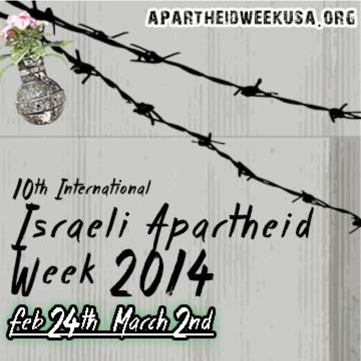 10th annual USA Israeli Apartheid Week begins Feb 24th- March 2nd. E-mail apartheidweekusa@gmail.com to get your city involved. #Apartheidweek #Palestine #BDS